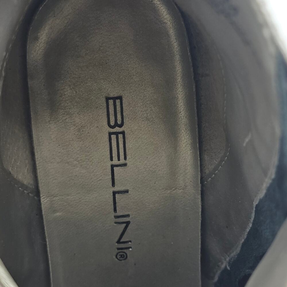 Vintage Bellini Patchwork Metallic Gray Heeled Le… - image 11